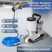 Semprotan Cat Airless Bertekanan Tinggi Elektrik dengan Motor Brushless, Kapasitas 2L, 1600W, Portabel, Rumah Tangga, Ukuran Kecil