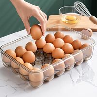 Porte-œufs pour réfrigérateur, boîte à œufs avec échelle de temps, support à œufs avec couvercle pour le rangement en cuisine, plateau empilable pour 24 œufs