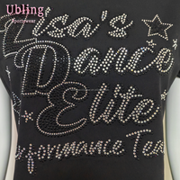 Transferts thermocollants personnalisés en strass pour T-shirt, motif CHEER brillant et étincelant