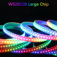 Tira de LED WS2812B de Chip Grande con Color de Ensueño, Cinta de Luz RGB 5050 Individualmente Direccionable para Decoración de Salas de Juegos Electrónicos