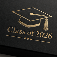 Boîte Cadeau de Remise de Diplôme Noir et Or Pliable avec Fermeture Magnétique, Lamination Mate, Gaufrage Personnalisé, Emballage Cadeau Classe 2026, Quatre Couleurs