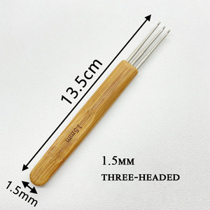 Çok amaçlı bambu kolu tığ kanca peruk dokuma araçları çoklu boyutları Dreadlock tığ iğne saç uzatma kanca - Product Image 5