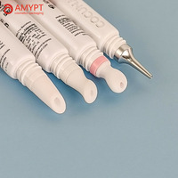 Tube cosmétique vide personnalisé de 10 g, applicateur en céramique pour crème pour les yeux, rouge à lèvres, emballage en plastique pour masseur oculaire