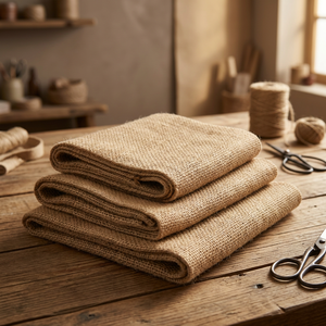 Rouleau de tissu en toile de jute 100 % naturelle de haute qualité, exportable, en forme de feuille carrée, sac en toile de jute tricoté, écologique, poids moyen, pour extérieur - Product Image 1