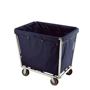 공장 가격 호텔 스테인레스 스틸 금속 헤비 듀티 린넨 카트 바퀴 트롤리 - Product Image 4