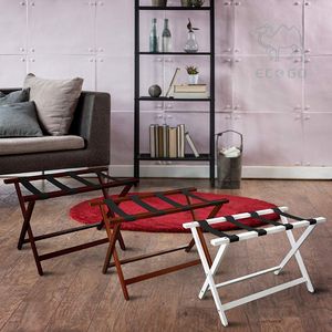 Capacidad inteligente Soporte de equipaje de bambú Maletas Portaequipajes de madera - Product Image 3