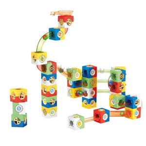 KYK mainan balok susun anak-anak, permainan lari bola kelereng, Set mainan edukasi Diy Slideway kelereng - Product Image 1