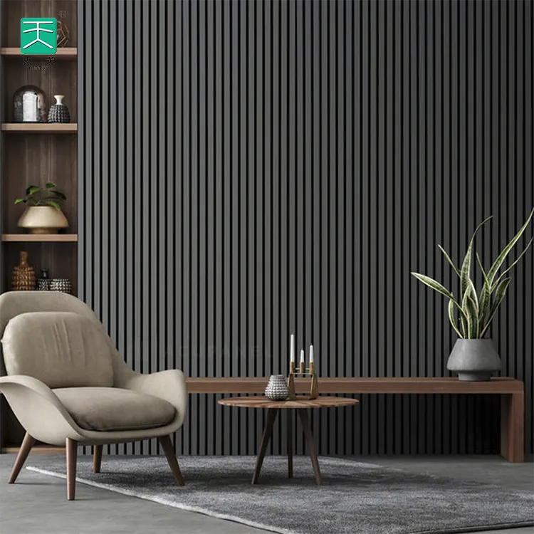 TianGe Anti Dust Sound Proof Sound Absorption Material Slatted Wood Acoustic Wall Panel For Dealer