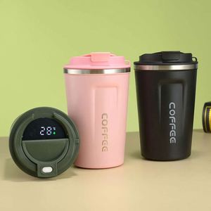 COFFEE Stainless Steel Vacuum Tumbler With Temperature Display Travel Mug Minimalist Design 24H Thermal Insulation - Product Image 2