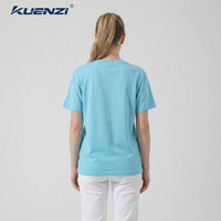 Camiseta Kuenzi Regular Personalizada con Logotipo, Cuello Redondo, Manga Corta, 100% Algodón, 240GSM, Hombros Caídos, Talla Grande para Mujer