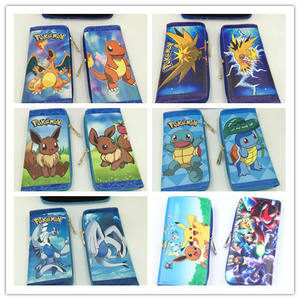 Cartera Larga de Anime <span class=keywords><strong>Pika</strong></span> con Cierre de Botón a Presión, Gran Capacidad, para Estudiantes, Pokémon - Product Image 1