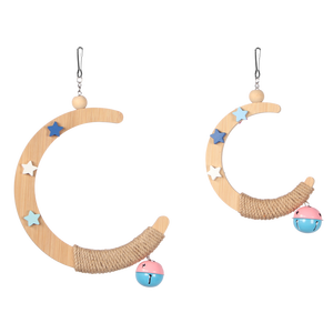 Soporte de madera natural para loros, juguetes para pájaros, perchas, juguetes para pájaros medianos - Product Image 2