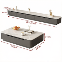 Meuble TV moderne en panneaux de granit, meuble de rangement luxueux, meuble TV compact pour salon et chambre, nouveau modèle