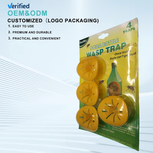 Trampa para Abejas Desechable Ecológica de Plástico Amarillo Sólido, Forma de Flor, Embudo para Insectos Voladores, Trampa para Avispas, Control de Plagas - Product Image 6