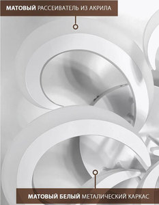 Modern Indoor LED Chandelier Lamp RGB <b>Lighting</b> 10-Year Warranty Acrylic Ceiling Fixture High CRI 95 IP33 Rated Home Office - Product Image 6