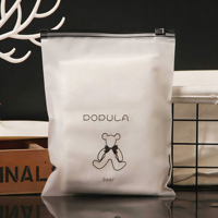 Kostenlose Muster Kundenspezifisch Bedruckte Logo T-Shirt Plastikverpackung Zip-Lock-Beutel Durchsichtiger Schwarzer Mattierter Reißverschlussbeutel für Kapuzenpullover