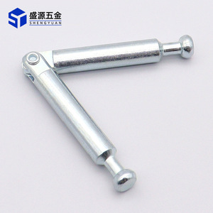 Shengyuan Furniture Hinge 6x84mm Double Folding Rod Surface Mount Iron Connector for Furniture Assembly - Product Image 1