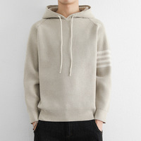 Sweat à capuche décontracté pour homme, coupe ample, en maille côtelée respirante, motif cœur, avec cordon de serrage, en polyester, idéal pour l'hiver