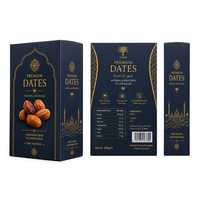Ensemble d'emballages alimentaires de luxe comprenant une boîte cadeau en carton et un sac à fermeture éclair anti-humidité pour dattes, fruits secs et produits gastronomiques