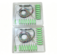 Divisor PLC de Fibra Óptica 1*32 SC/APC, Entrada de Fibra Negra, Tipo Mini para Red FTTH