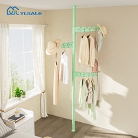 YIJIALE en stock, vente en gros : Séchoir à vêtements sur pied à 3 bras, robuste, en tube d'acier, sans dommages, pour intérieur