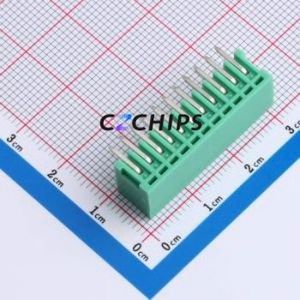 MX2EDGRC-2.54-11P-GN01-Cu-A Plug-in Terminal Block Bent Lead Through Hole,P=2.54mm Board-to-Board / Socket - Closed 1x11P 2.54mm - Product Image 2