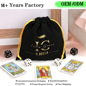 Bolsa de Terciopelo con Cordón y Logotipo Personalizado para Cartas de Tarot, Bolsa para Dados, Perfume de Lujo, Embalaje para Póker, Bolsa de Terciopelo para Joyería - Product Image 2