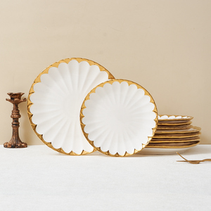 Beyaz 10.5 inç seramik yemek tabağı özelleştirilebilir tek parça gevşek paketlenmiş şarj sofra - Product Image 1