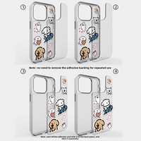 Coque de téléphone 2-en-1 transparente en TPU avec plaque arrière en PC détachable, fine, antichoc et protectrice