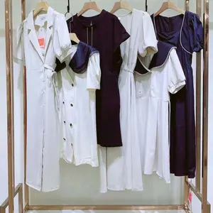 Модная б/у одежда из США, Женская хлопковая блузка и тюки из Великобритании, подержанные платья