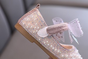<span class=keywords><strong>Scarpe</strong></span> Casual da <span class=keywords><strong>Bambina</strong></span>, Ballerine con Fiocco e Paillettes, <span class=keywords><strong>Scarpe</strong></span> in Pelle per Spettacoli, Nuova Collezione Primavera Estate 2023 - Product Image 3