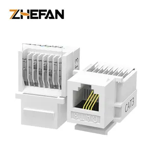 ZHEFAN Toolless 90 Grad Punch Down Rj11 Rj12 6 p4c Telefon Telefon Cat3 Keystone Jack