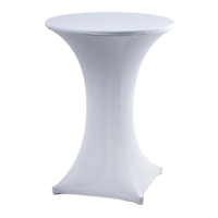 10pcs Couverture de table en polyester spandex carré teinté solide et moderne nappes en spandex ajustées extensibles pour cocktail, banquet, fête