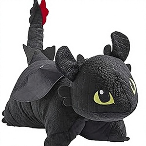 Peluche authentique de la série Toothless de Universal Studios, pendentif, Entraînez votre dragon, Fureur de nuit, peluche super douce en maille - Product Image 1