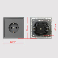 Interruptor de pared FIKO y enchufe europeo/europeo con puerto de carga USB tipo C adecuado para interruptor de luz de hogar/Hotel y toma de corriente