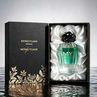 Nouveau design, flacon atomiseur de parfum en verre vide de 30 ml, forme irrégulière sculptée, avec emballage de luxe en stock