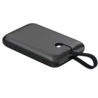 Produits les plus vendus 2026 – Mini batterie externe portable ultra-fine 10000 mAh magnétique sans fil avec câble Type-C intégré