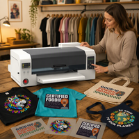 Nouvelle imprimante DTF numérique A3 I1600 entièrement automatique de 13 pouces pour T-shirts - Petites entreprises - Garantie de 3 ans