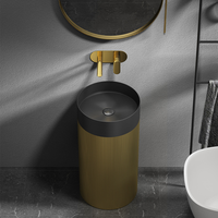 Lavabo monté au plafond lavabo bec goutte d'eau accrocher support en acier inoxydable lavabo évier salle de bain