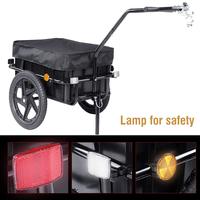 Nouvelle remorque de vélo pliable robuste de 15 kg, chariot de transport multifonction durable, chariot de remorquage noir, garantie de 2 ans