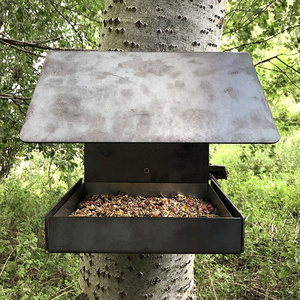 JH-Mech 야외 금속 대형 맞춤형 피더 새 집 탄소 강철 소박한 금속 대형 야외 철 새 집 - Product Image 5