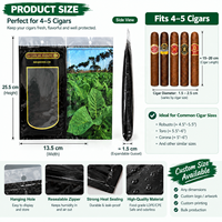 Sacs d'emballage personnalisés imprimés pour feuilles de tabac, scellables à chaud, en Mylar, mini-sacs et boîtes en papier pour 4-5 cigarettes