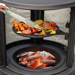 Brasero Multifuncional <span class=keywords><strong>para</strong></span> Jardín, Patio y Exteriores, <span class=keywords><strong>para</strong></span> Fogatas, <span class=keywords><strong>Barbacoas</strong></span> y Cocción, que Brinda Calor - Product Image 3