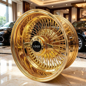 Jantes chromées de luxe sur mesure à 72 ou <span class=keywords><strong>100</strong></span> rayons, de 13 à 24 pouces, à déport profond, pour Lowrider Cadillac Chevy Impala Buick Oldsmobile - Product Image 2