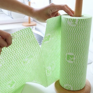 Kaka Ma Kitchen <b>Cleaning</b> Cloth <b>Green</b> Stripe 140g Thickened Non-stick Disposable Dishcloth Rectangle - Product Image 2