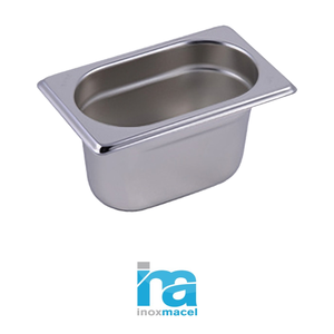 Recipiente para Alimentos GN 1/9 de Acero Inoxidable 18/10, 17.6 × 10.8 × 10 h cm, 261 g, Inox, Macel - Product Image 4