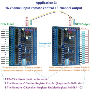 Dc 12V 24V 16 đầu vào 16 đầu ra RS485 điều khiển từ xa chuyển PLC IO Board mở rộng 03 06 16 modbus rtu mô-đun - Product Image 1