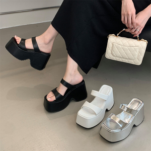 Nouvelles sandales décontractées d'été 2025 à bout ouvert, plateforme haute imperméable, talon compensé de 9 cm, confortables, antidérapantes, respirantes, haute qualité - Product Image 6