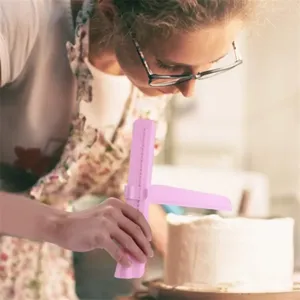 1 Cream Cake Smoother Adjustable Height Fondant Plastic Scraper Smoothing Edges Tool Eco-Friendly Reusable Zenidoo L-168 - Product Image 2