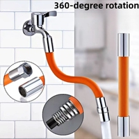 Cuisine moderne Salle de bain Tuyau d'eau directionnel universel Vanne d'angle Robinet de lavabo Rallonge Filtre en silicone anti-éclaboussures Plastique